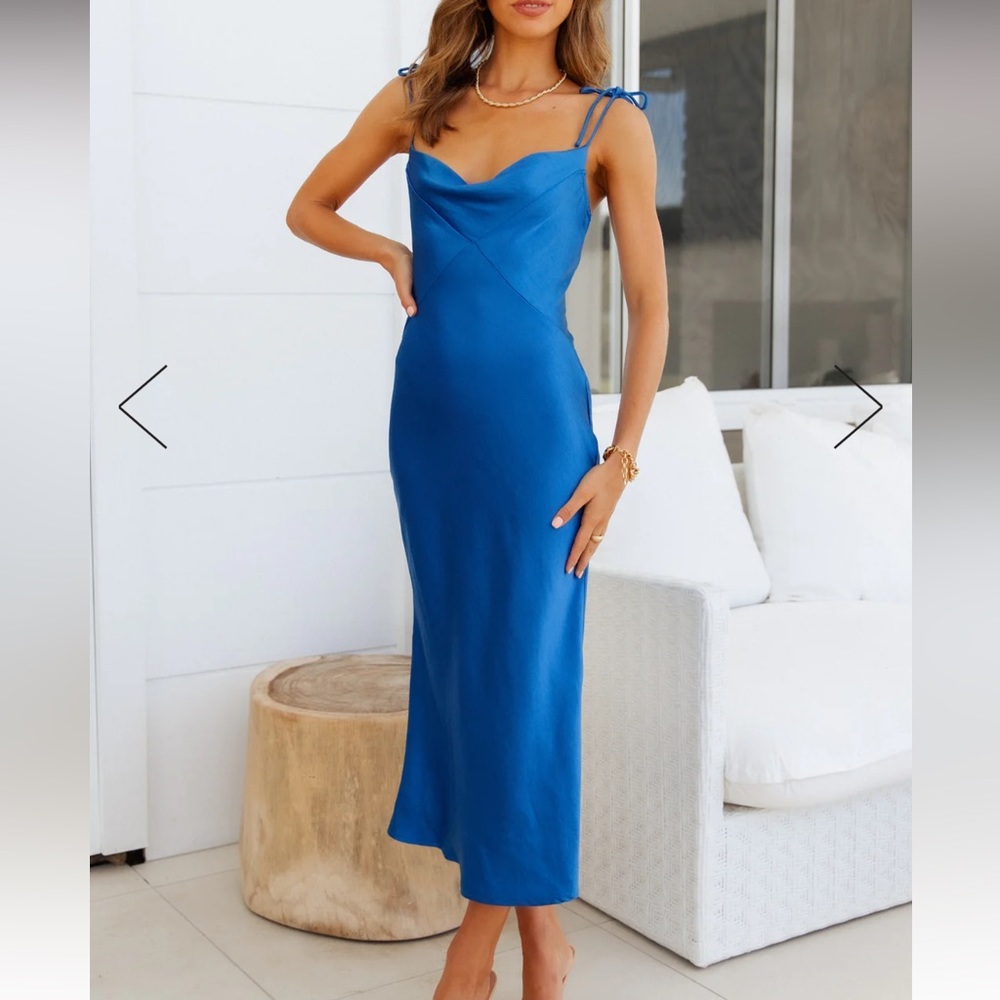 Hello Molly into the night midi dress blue